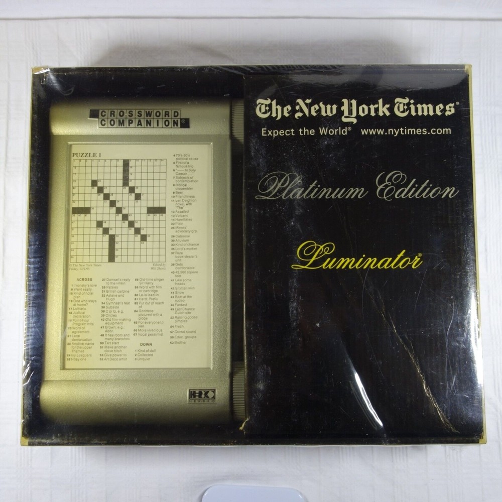 The New York Times Crossword Companion Luminator Platinum Edition Factory Sealed